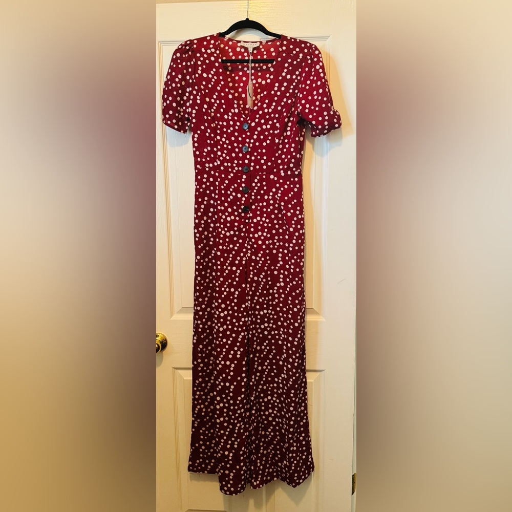 Hayden Red with White Polka Dot Jumpsuit